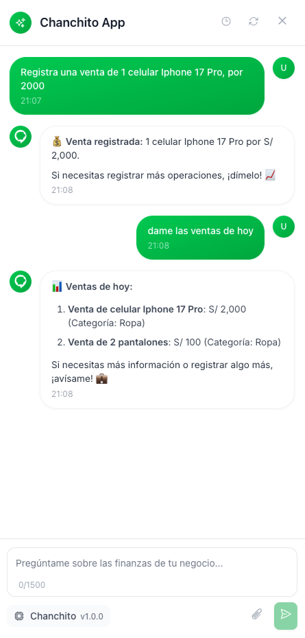 Chanchito Chat Interface